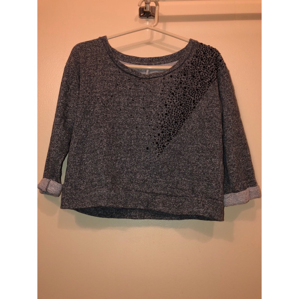 Color Thread Crop top sweater